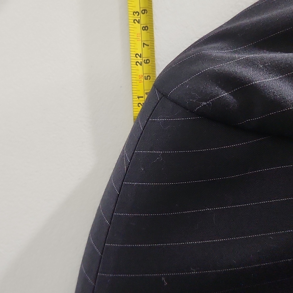 Chaps mens Blazer woolmark suit pinstripe coat 46R pants 38 x 30 100% wool 2pc - Picture 8 of 16